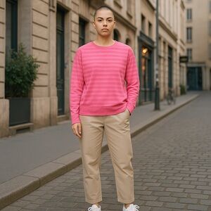 ❄️ Adidas | Climawarm Striped Pink Sweatshirt Size Large